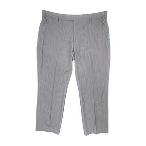 Paul Frederick Dress Pants Light Gray Flat Front Men Sz 42 x 28 Stretch NEW